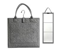 Miroir Pliable À Trois Volets Incassable, Utilisation Suspendue Ou Sur | Miroir De Danse Pliable Pour Camping Chambre Appartement Dressing Vérification Camping-Car Gris