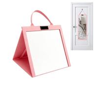 Miroir Pliable À Trois Volets Incassable, Utilisation Suspendue Ou Sur | Miroir De Danse Pliable Pour Camping Chambre Appartement Dressing Vérification Camping-Car Rose