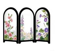 Miroir pliable créatif en acrylique de style chinois, décoration 3D pour décoration d'intérieur, support de table pliable avec design oriental, accent élégant de pièce 23 x 33 cm (B)