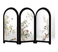 Miroir pliable en acrylique au design chinois traditionnel pour une utilisation sur une table dans des décors contemporains ou patrimoniaux (A)