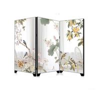 Miroir pliable en acrylique de style chinois, décoration de table créative pour la maison, le bureau, séparateur de pièce pliable avec savoir-faire complexe, noir (A)