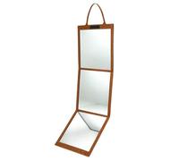 Miroir pliable pleine longueur avec poignée, grand format portable à trois | Miroir de danse pliable pour voyage d'affaires, camping, hôtel, dortoir, vestiaire, camping-car