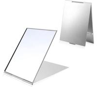 Miroir pliant Portable Ultra-fin, coque en aluminium, miroir de maquillage de voyage facile à transporter, paquet de 2