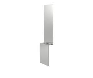 Miroir Plissé 227 x 57 cm Acier Poli