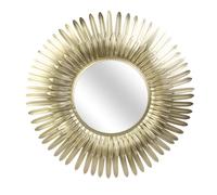 Miroir Mural Design "Plumes" 53cm Or