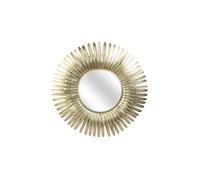 Miroir Mural Design "Plumes" 53cm Or