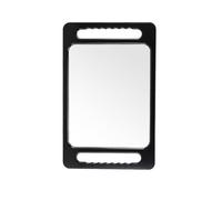 Miroir portatif grande main avec double poignée rectangulaire avec équipement de salon de coiffure Miroir pour maquillage Grand salon portable