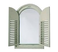 Miroir porte bois beige