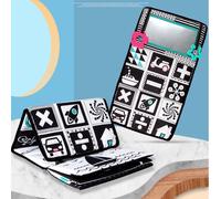 Miroir pour bébé avec livre de crépissement, jouet avec miroirs, noir et blanc, jouet avec motif contrasté, entraînement pour la position abdominale à partir de 0 3 6 mois