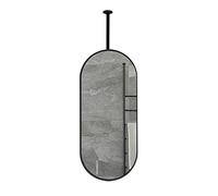 Miroir pour Suspendre au Plafond, Miroirs Ovales Cadre en Métal Noir Miroirs Décoratifs pour Mur, Miroir de Salle de Bain - Boom Miroir Personnalisable (Size : 40cmx60cm)