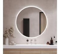 Miroir Prêt à Suspendre Maquillage Salle de Bain Mural Illuminé LED 50 cm