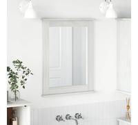Vidaxl Miroir Avec Miroir Blanc 55,5 X 5 X 70 Cm Bois Massif En Pin