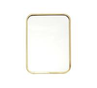 Miroir Rectangulaire Cadre Métal Doré Coins Arrondis 25x34cm - POPPY -
