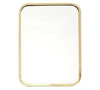 Miroir Rectangulaire Cadre Métal Doré Coins Arrondis 25x34cm - POPPY