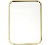 Miroir Rectangulaire Cadre Métal Doré Coins Arrondis 25x34cm - POPPY - ALTOBUY Or
