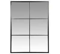 Miroir rectangulaire fenêtre en métal noir 60x80 60x80x2cm Noir