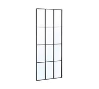 Miroir rectangulaire industriel acier noir - 60 x 140 x 2.5 cm - Terry