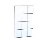 sweeek - Miroir rectangulaire Industriel Acier Noir - 80 x 120 x 2.5 cm - Terry