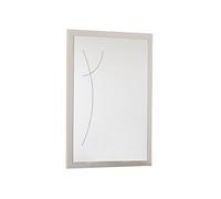 Miroir Rectangulaire Laqué Blanc et Chêne Anthracite - LUCIA - ALTOBUY Blanc G