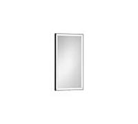 Miroir rectangulaire Laufen YVA H4484600YV4501 , 450 x 40 x 800 mm, éclairage LED, interrupteur tactile marche/arrêt/variateur, noir mat