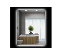 kleankin Miroir rectangulaire mural LED 80x60 cm – 3 couleurs réglable, antibuée, tactile – Blanc