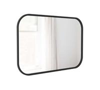 Miroir rectangulaire rebord caoutchouc 61 x 91 cm Hub noir