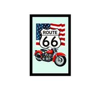 Miroir rectangulaire sérigraphié Route 66 miroir