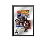 Miroir rectangulaire sérigraphié route 66