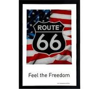 Miroir rectangulaire sérigraphié Route 66 miroir
