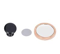 Miroir réfléchissant de café, lentille réfléchissante de falsification de café rotative à 360 degrés pour Restaurant, maison et voyage (Noire)