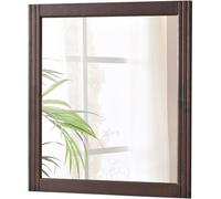 Miroir rétro classique dans un cadre en bois naturel marron, 74x80x2 cm