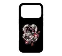 Miroir rétro Vintage en Forme de cœur Style Disco années 70 Coque pour iPhone 17 Pro