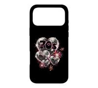 Miroir rétro Vintage en Forme de cœur Style Disco années 70 Coque pour iPhone 17 Pro Max