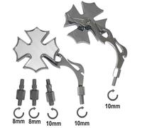 Miroir Retroviseurs Couple Moto Scooter Adaptateur Custom Chrome A-Pro