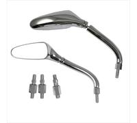 Miroir Retroviseurs Couple Moto Scooter Chrome Custom A-Pro Adaptateur