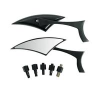 Miroir Retroviseurs Couple Scooter Moto Custom noir A-Pro Adaptateur