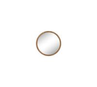 Miroir rond 40 cm décor chêne huilé