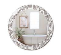 Miroir Rond avec Cadre en Verre décoratif | Parfait pour décoration intérieure | Moderne et Chic fi70 - Attrape-rêves