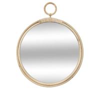 Miroir rond ""Carolina"" rotin diamètre 38 cm Atmosphera