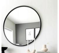 miroir rond de 60 cm dans un cadre noir