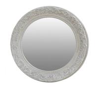 Miroir rond en bois d120 bois gris -