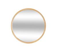 Atmosphera - Miroir rond en bois - Diam 55 cm - Marron