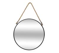 Atmosphera Miroir à suspendre « Corde » Diamètre 55 cm Noir