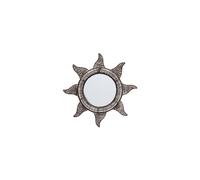 Miroir rond en métal marron, cylindrique, à fixer - Chehoma, Soleil - Ø40xH3 cm