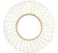 Miroir rond en rotin Rosace 90 cm Beige G