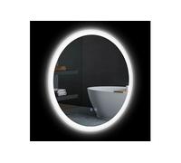 kleankin Miroir Rond Salle de Bain avec éclairage LED Ø 60 cm, Miroir Mural 29W avec Anti-buée, 3 Couleurs réglables, dimmable, Interrupteur Tactile, Fonction mémoire, Blanc et Argent