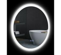 kleankin Miroir Rond LED Salle de Bain Ø60cm Éclairage 3 Couleurs Tactile 29W Gris | Aosom France