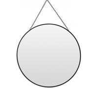 Miroir rond noir suspendu 29 cm avec chaînette - WADIGA
