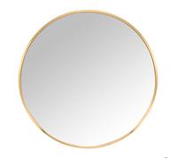 Miroir rond Relaxdays, Ø 70 cm, avec cadre, miroir mural pour couloir, salle de bains, salon, à suspendre, doré