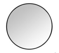 Miroir rond Relaxdays Ø 70 cm, cadre aluminium, miroir mural pour salle de bain, salon, couloir, noir